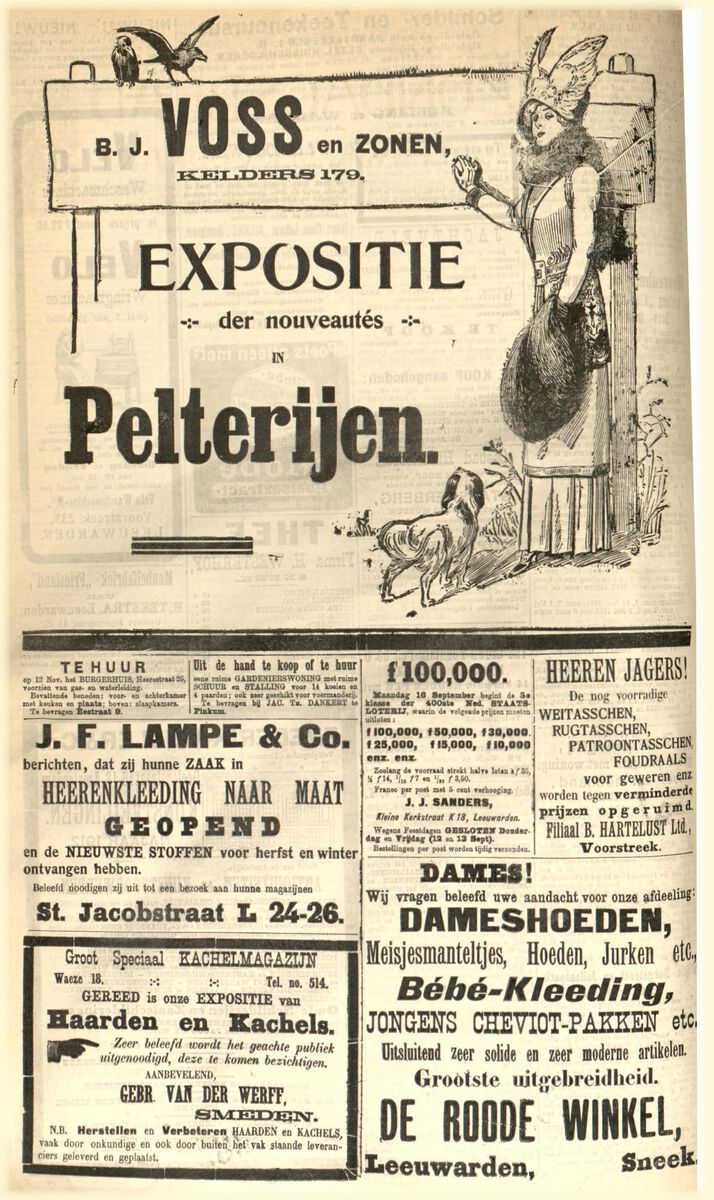 Advertentiepagina in de Leeuwarder Courant