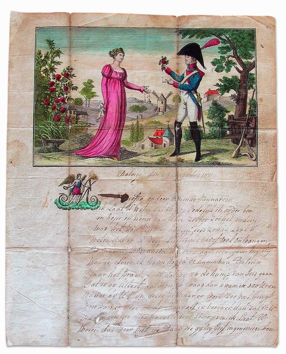 Liefdesbrief van soldaat Eelke Zandstra in het leger van Napoleon (1811) 
